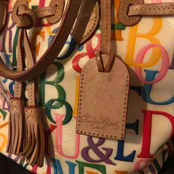 Vintage Dooney & Bourke Y2K Multi-Color "It Bag" Large Shopper Tote & Dust Bag - Picture 3 of 7